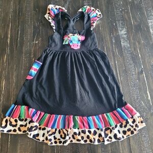 Marie Nicole Country Cow Theme Dress Cross Back Girls Size XL